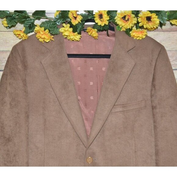 Vintage Richman Brother's Men's 42R Brown Blazer Jacket Western Union USA - Picture 2 of 11